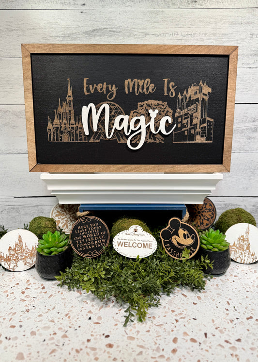 Every Mile Is Magic Park-Inspired Framed Sign