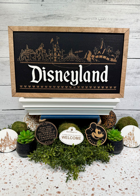 NEW Land Skyline Park-Inspired Framed Sign