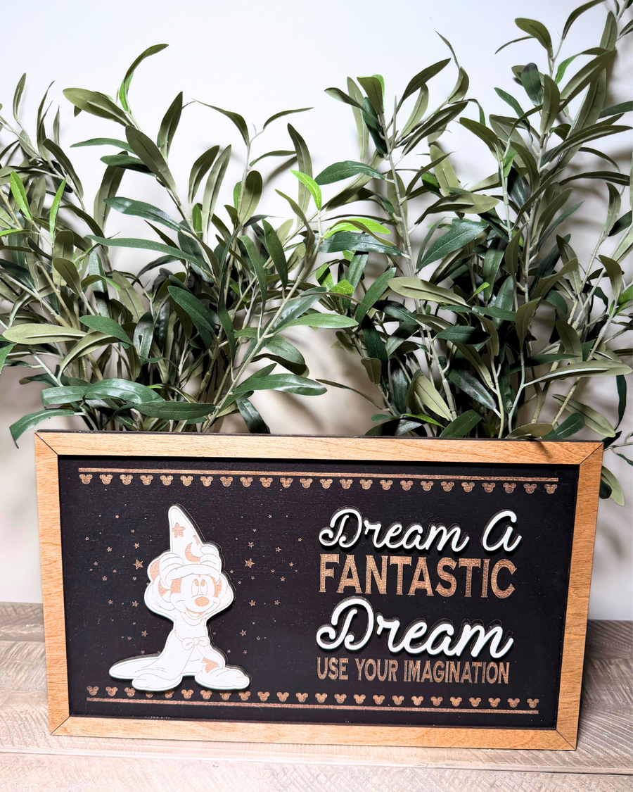 Dream A Fantastic Dream | Sorcerer Apprentice Framed Sign
