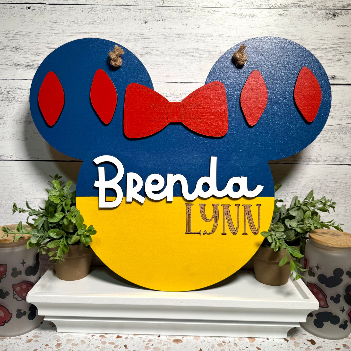 Enchanted Ears | Custom | Snow Personalized Name Sign