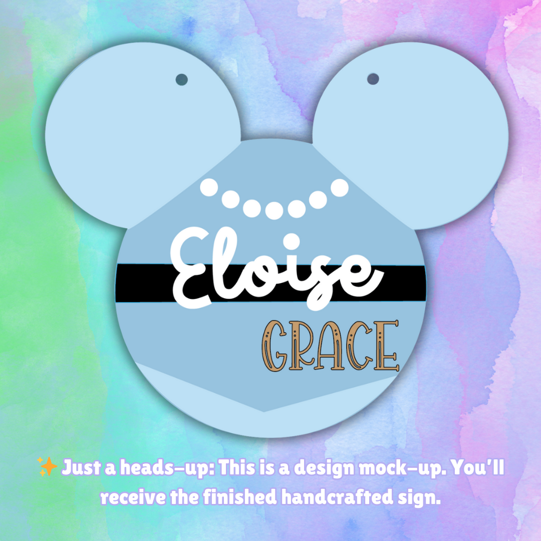 Enchanted Ears | Custom | Mindnight Princess Personalized Name Sign