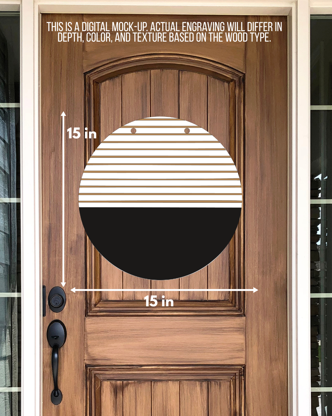 Last Name and Letter | Custom Client Gift Sign | Round Door Hanger