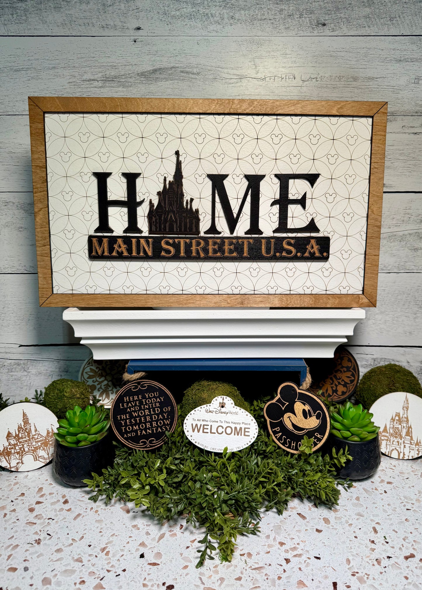 HOME | Main Street U.S.A. Park-Inspired Framed Sign