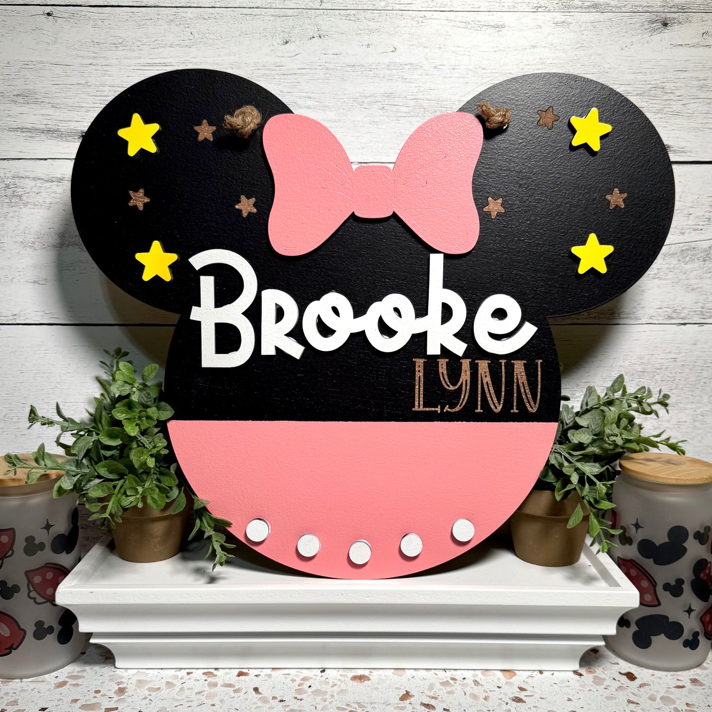 Enchanted Ears | Custom | Girl Mouse Personalized Name Sign