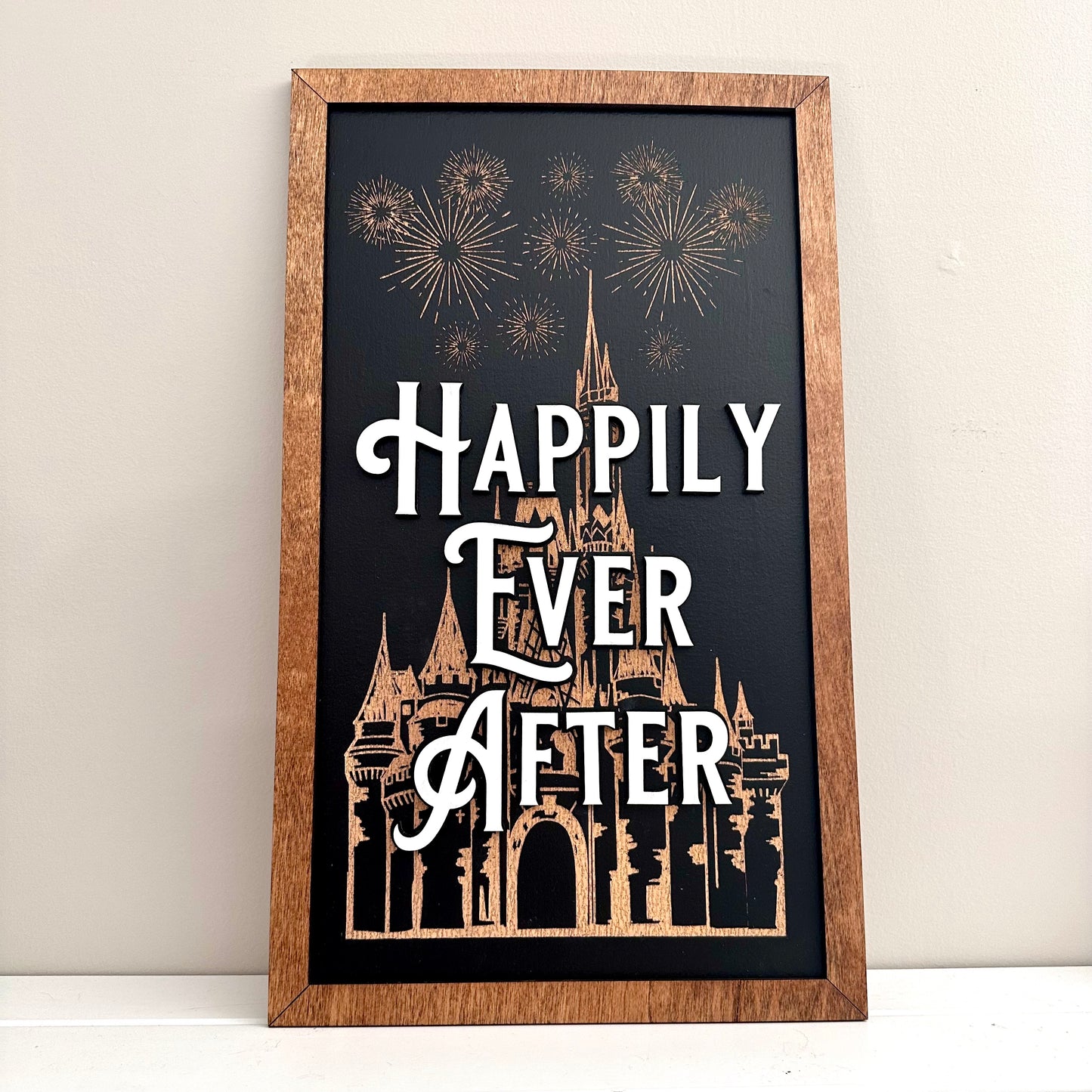 Happily Ever After Nighttime Spectacular Park-Inspired Framed Sign
