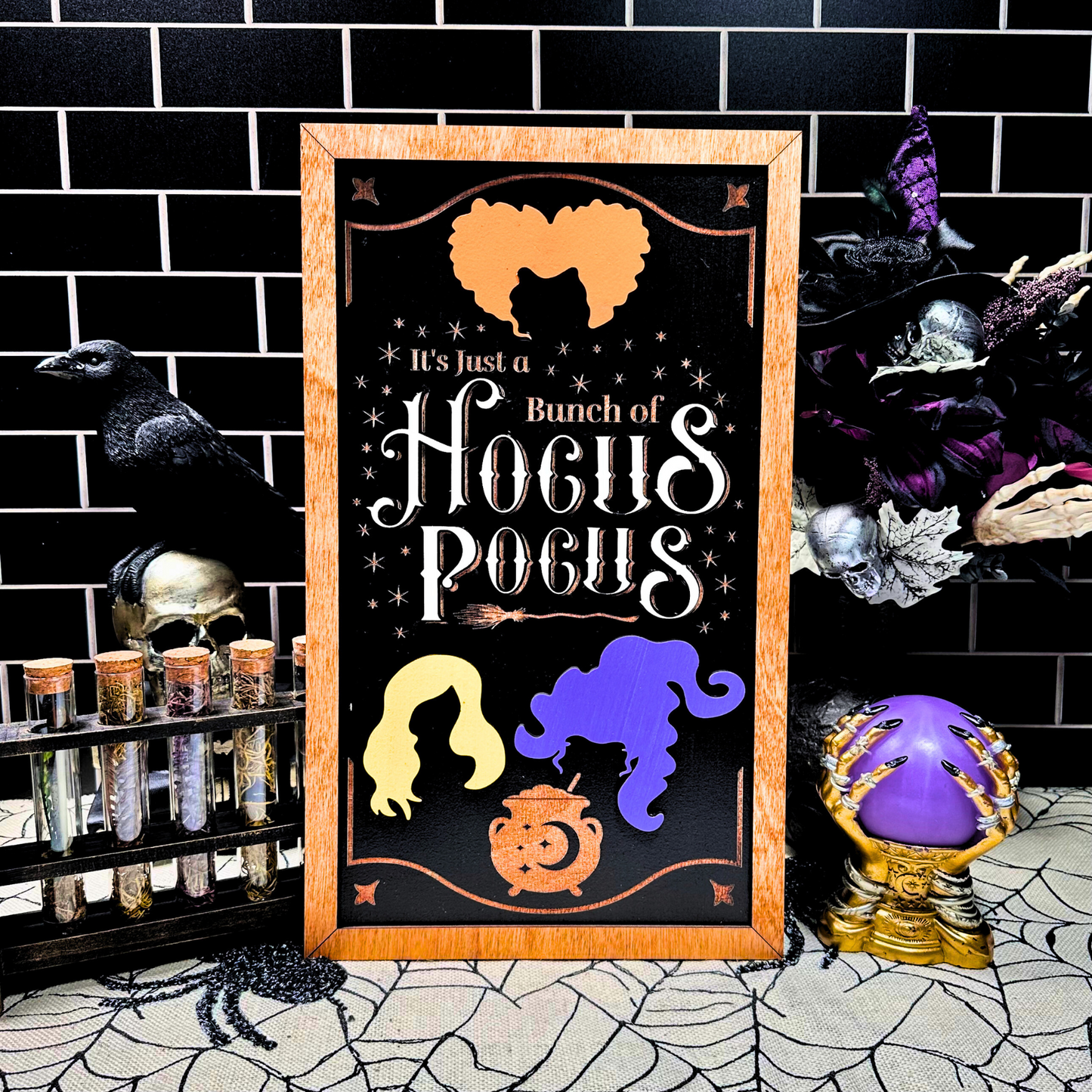 Bewitching Hocus Pocus Framed Halloween Sign
