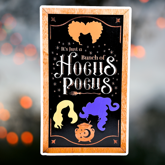 Bewitching Hocus Pocus Framed Halloween Sign