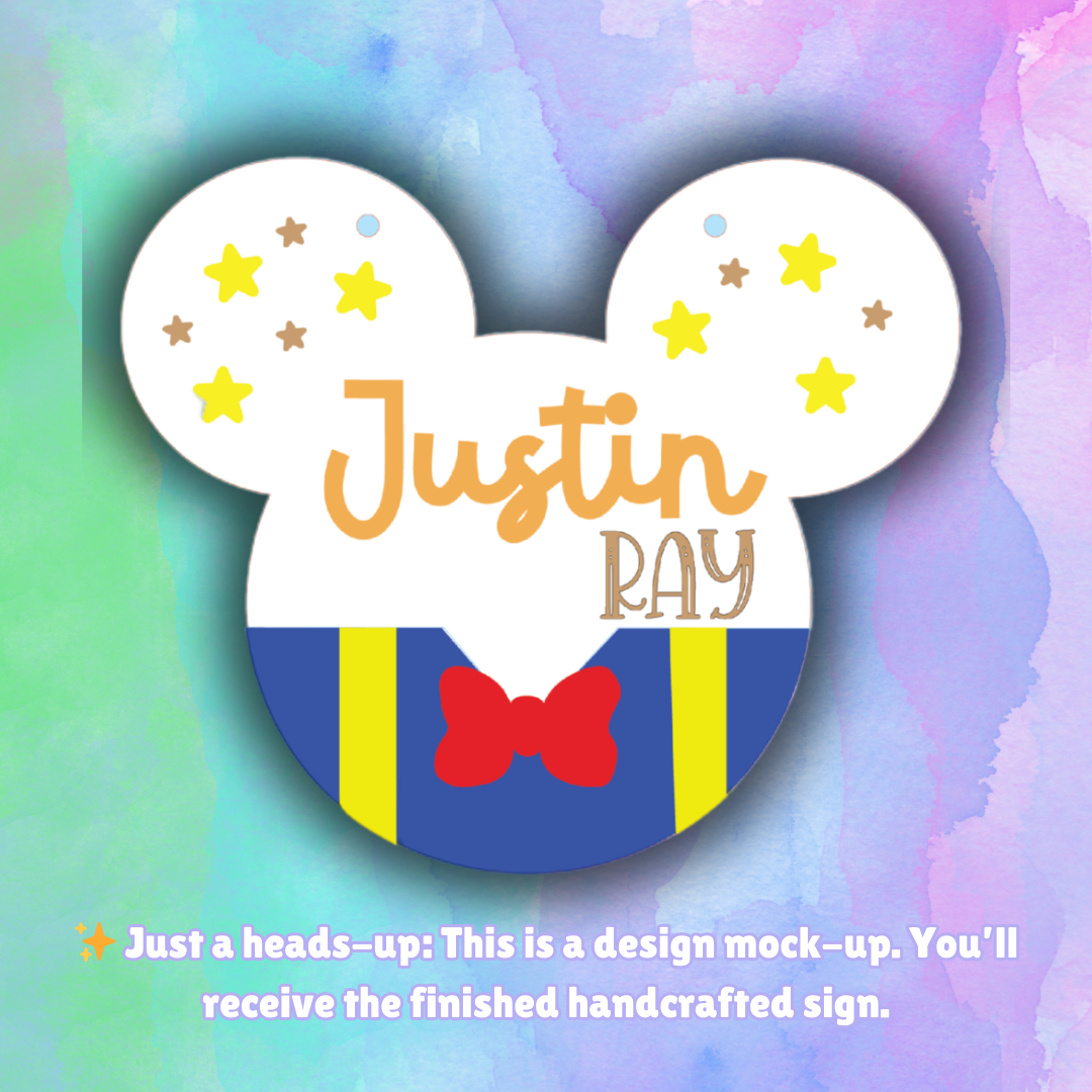 Enchanted Ears | Custom | Boy Duck Personalized Name Sign