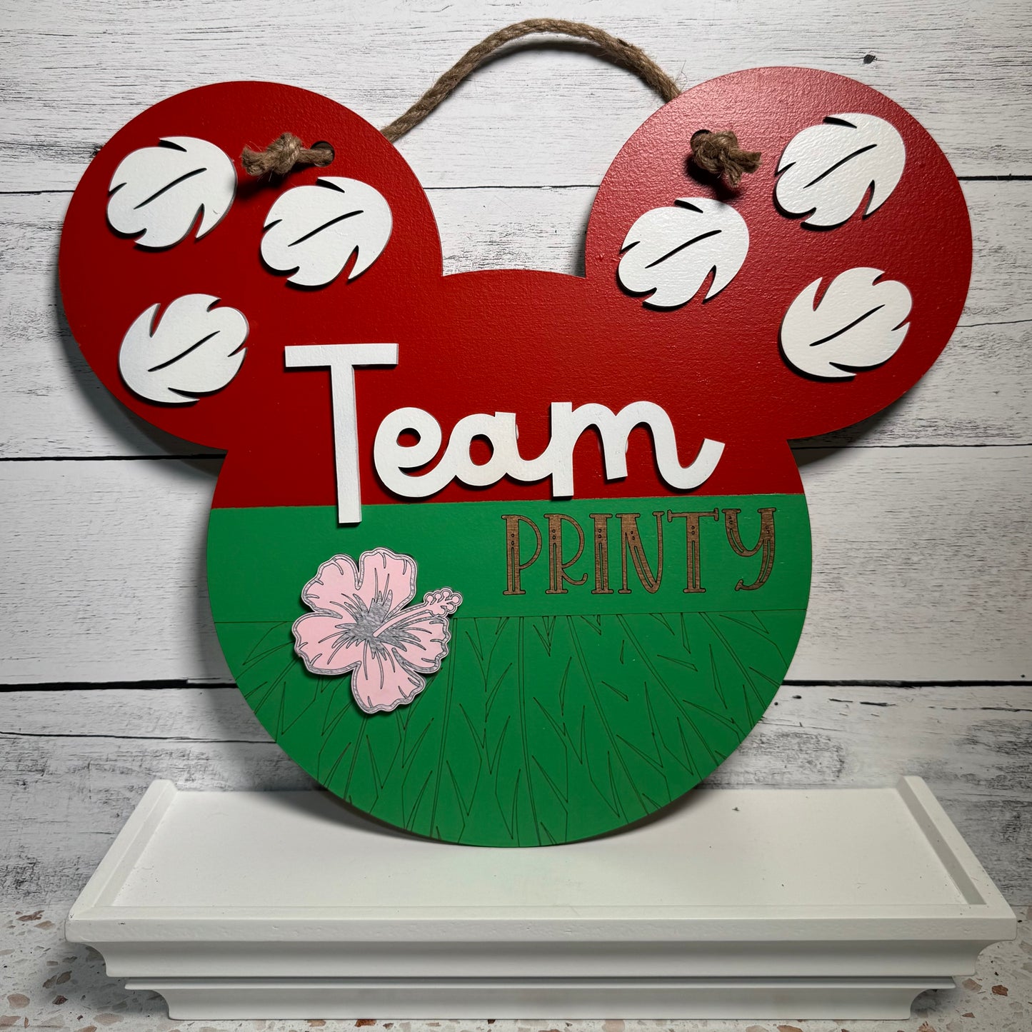 Enchanted Ears | Custom | Hawaiian Princess Personalized Name Sign