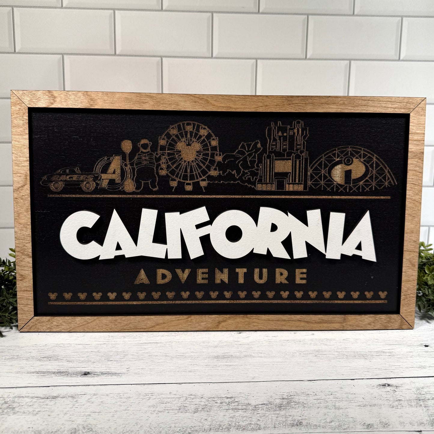NEW Adventure Skyline Park-Inspired Framed Sign