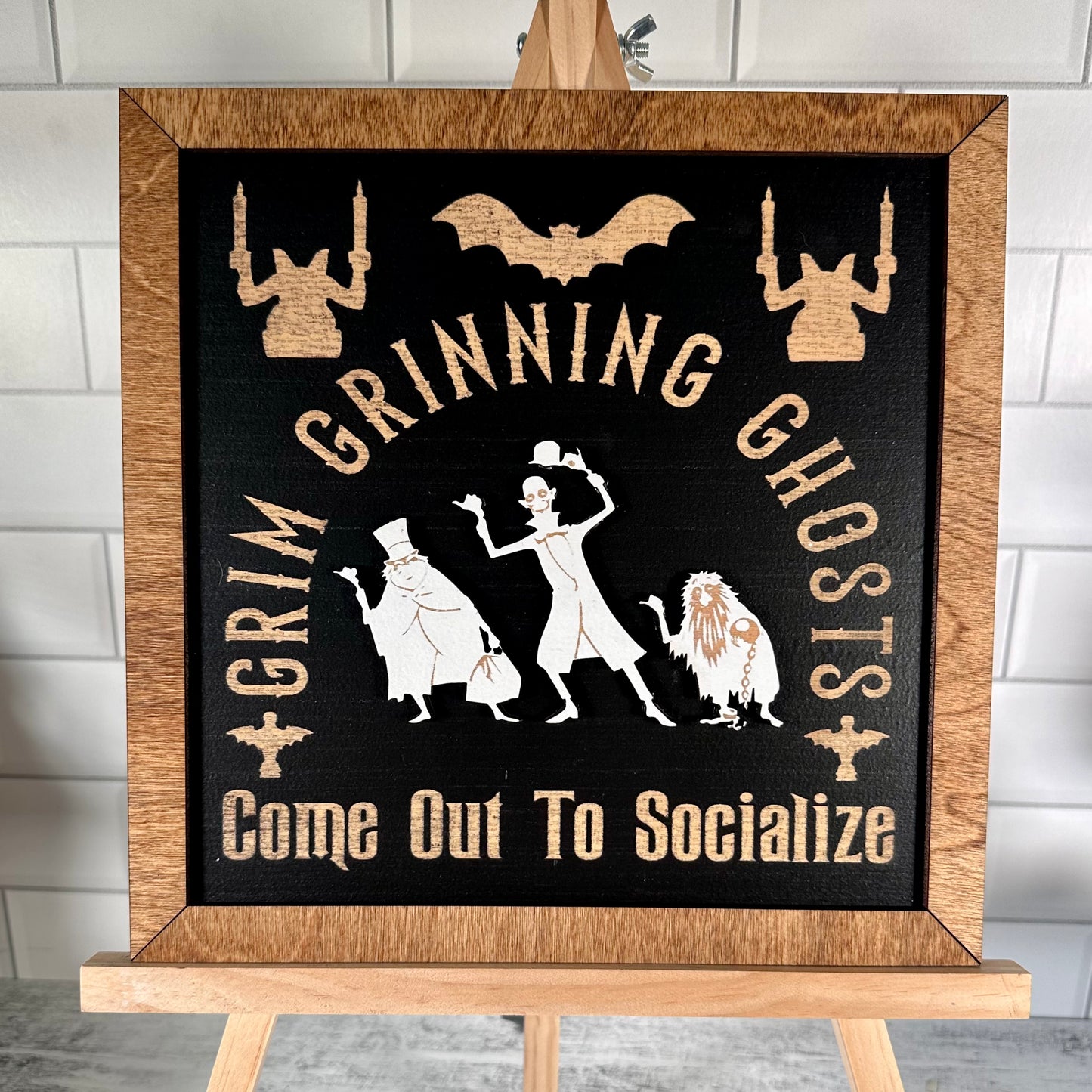 Grim Ghosts Square Sign