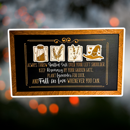 Practically Magic Framed Halloween Sign