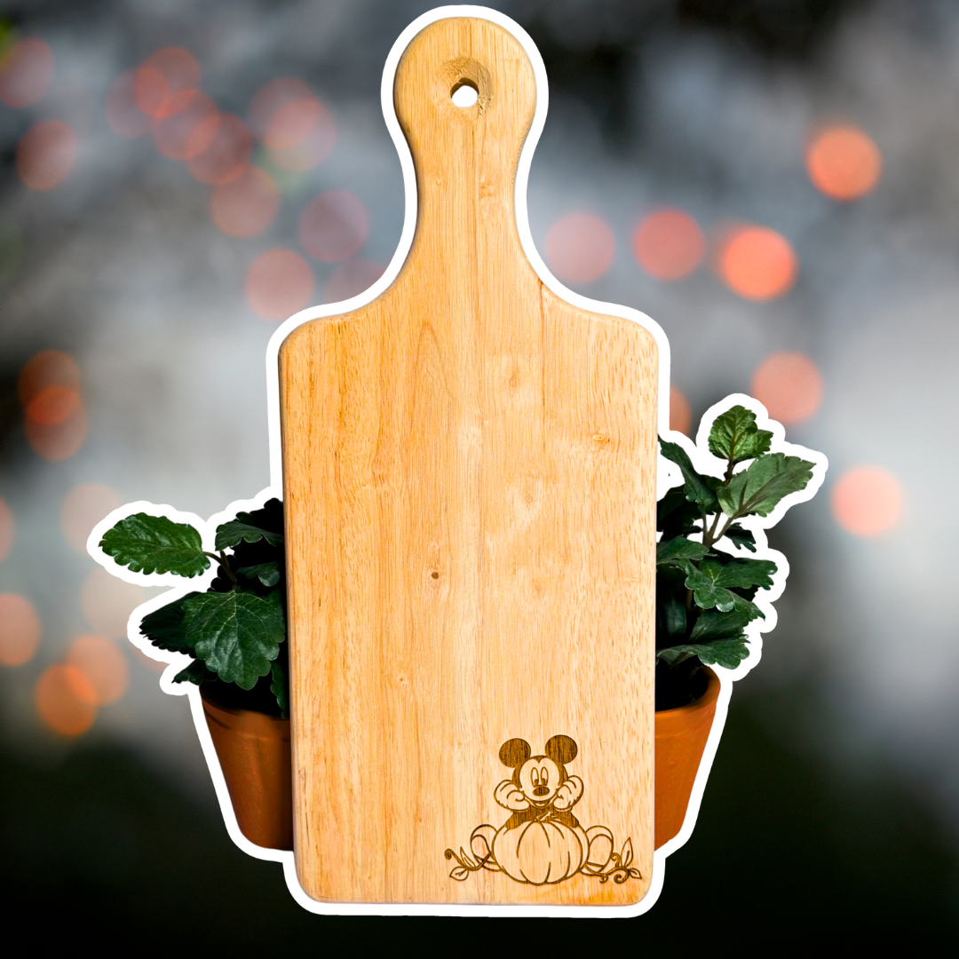 Halloween Mouse Wooden Bread / Charcuterie Cutting Board with Handle