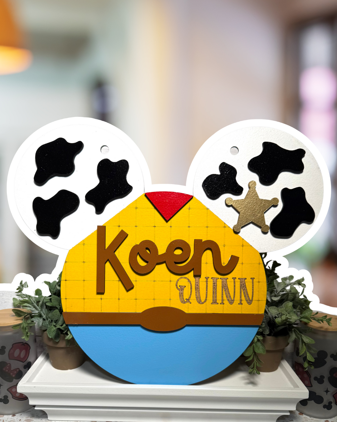 Enchanted Ears | Custom | Cowboy Personalized Name Sign