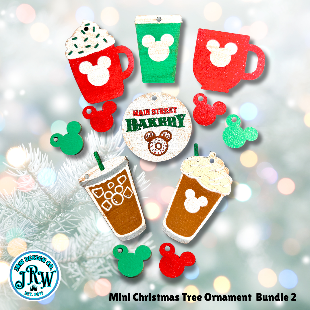 Main Street Bakery | Enchanted Mini Christmas Tree Kit Christmas Tree with Red Metal Base 25in