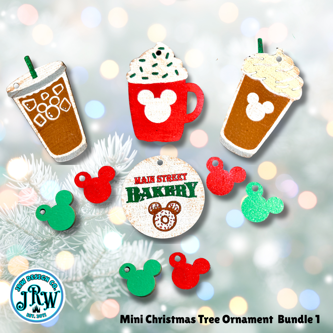 Main Street Bakery | Enchanted Mini Christmas Tree Kit Christmas Tree with Red Metal Base 25in