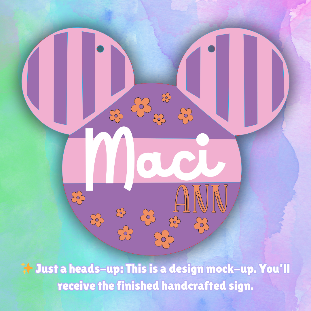 Enchanted Ears | Custom | Rapunzel Personalized Name Sign