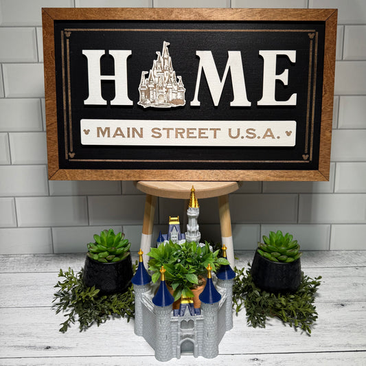 Home CUSTOM BANNER Park-Inspired Framed Sign