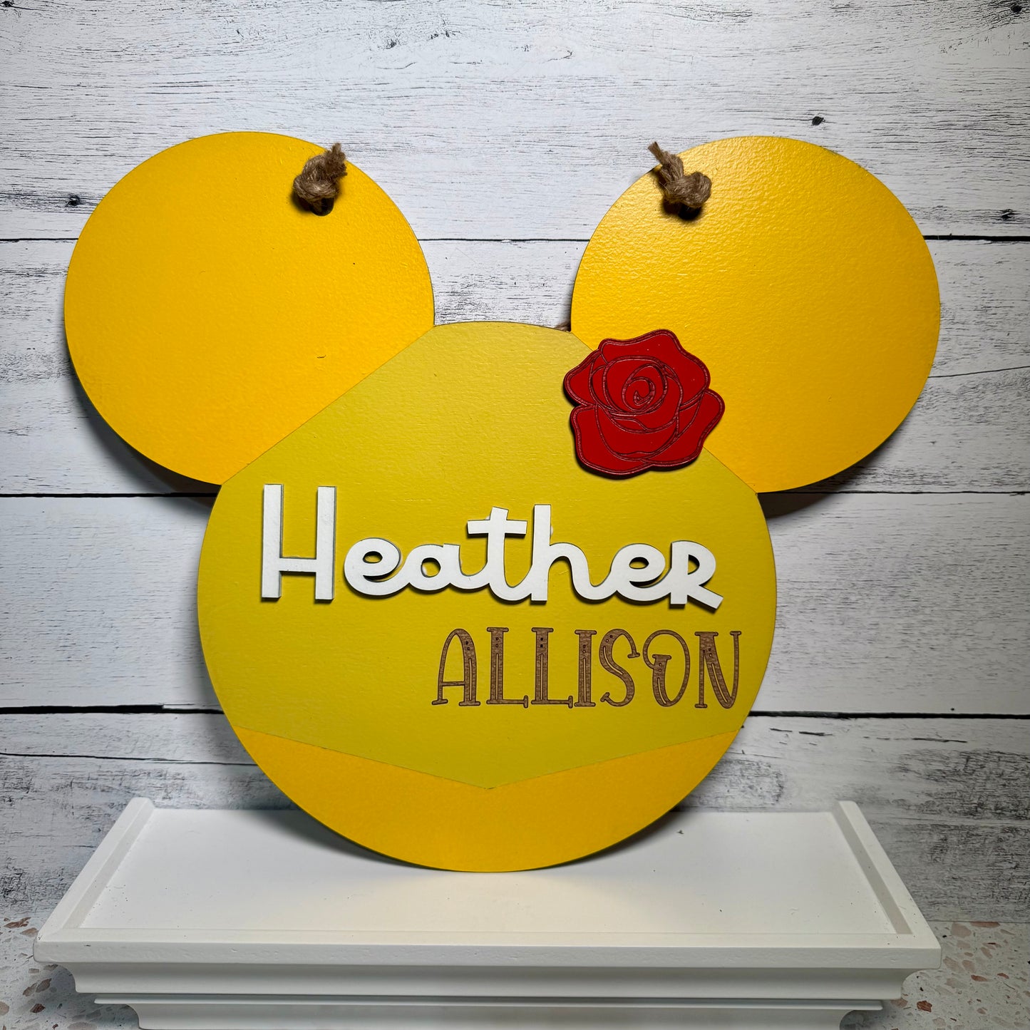 Enchanted Ears | Custom | Bookworm Princess Personalized Name Sign