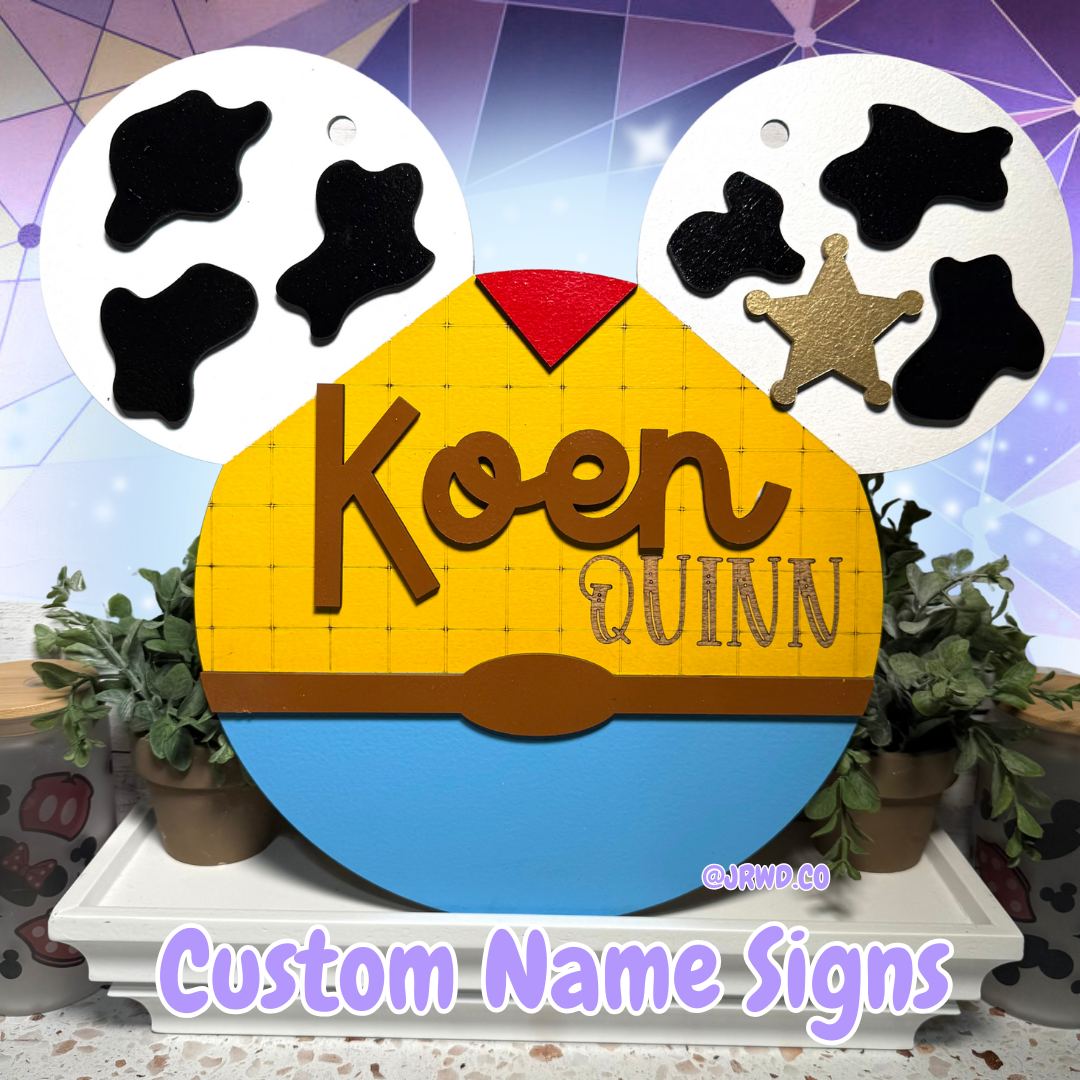 Enchanted Ears | Custom | Cowboy Personalized Name Sign