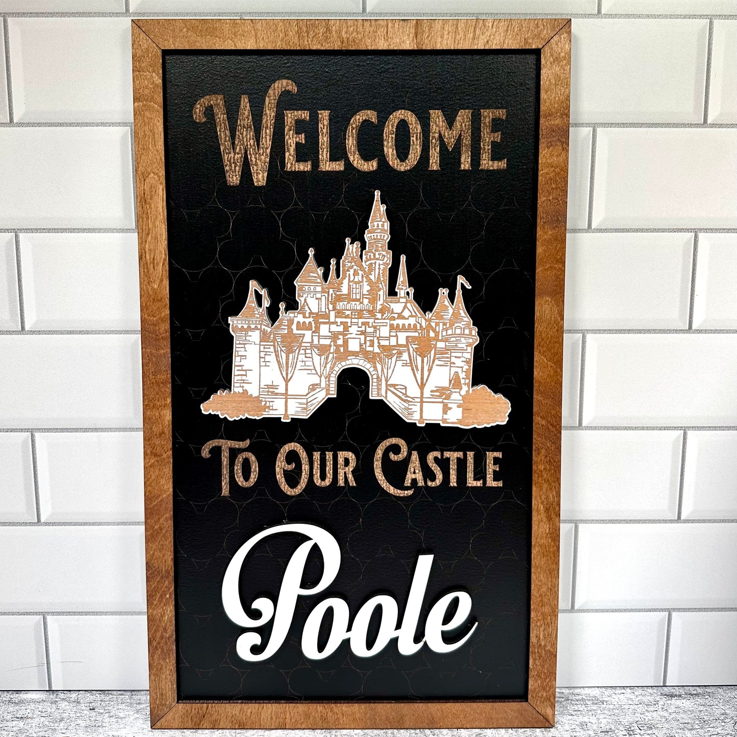 Welcome to our Castle Custom Land Park-Inspired Framed Sign