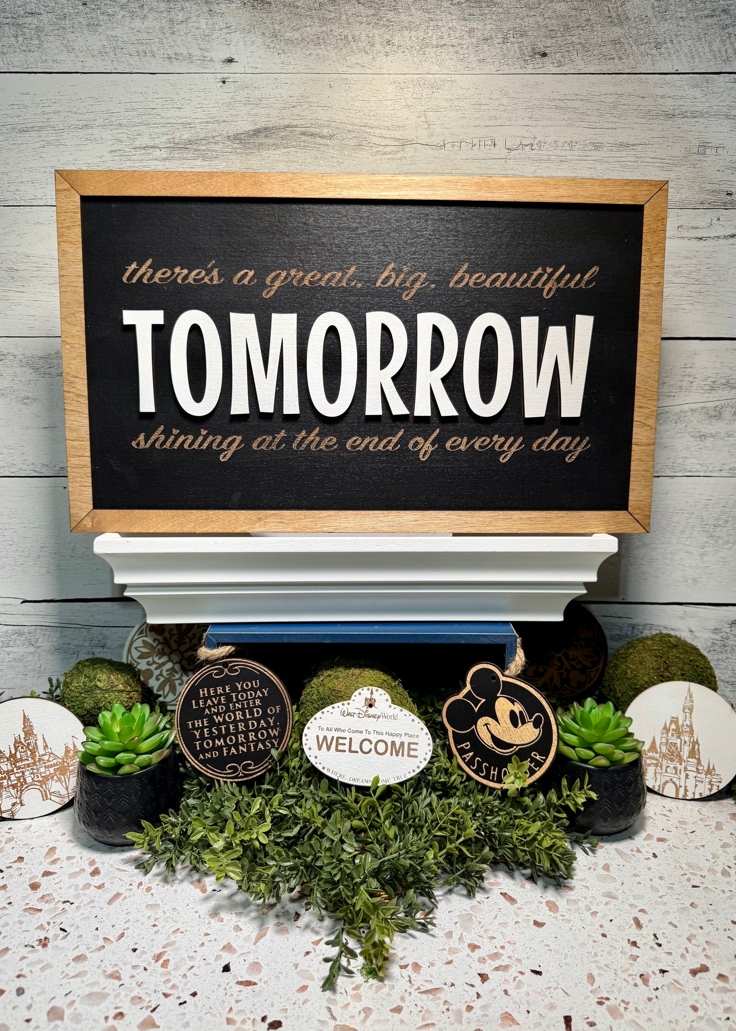 Great Big Beautiful Tomorrow Horizontal Park-Inspired Framed Sign