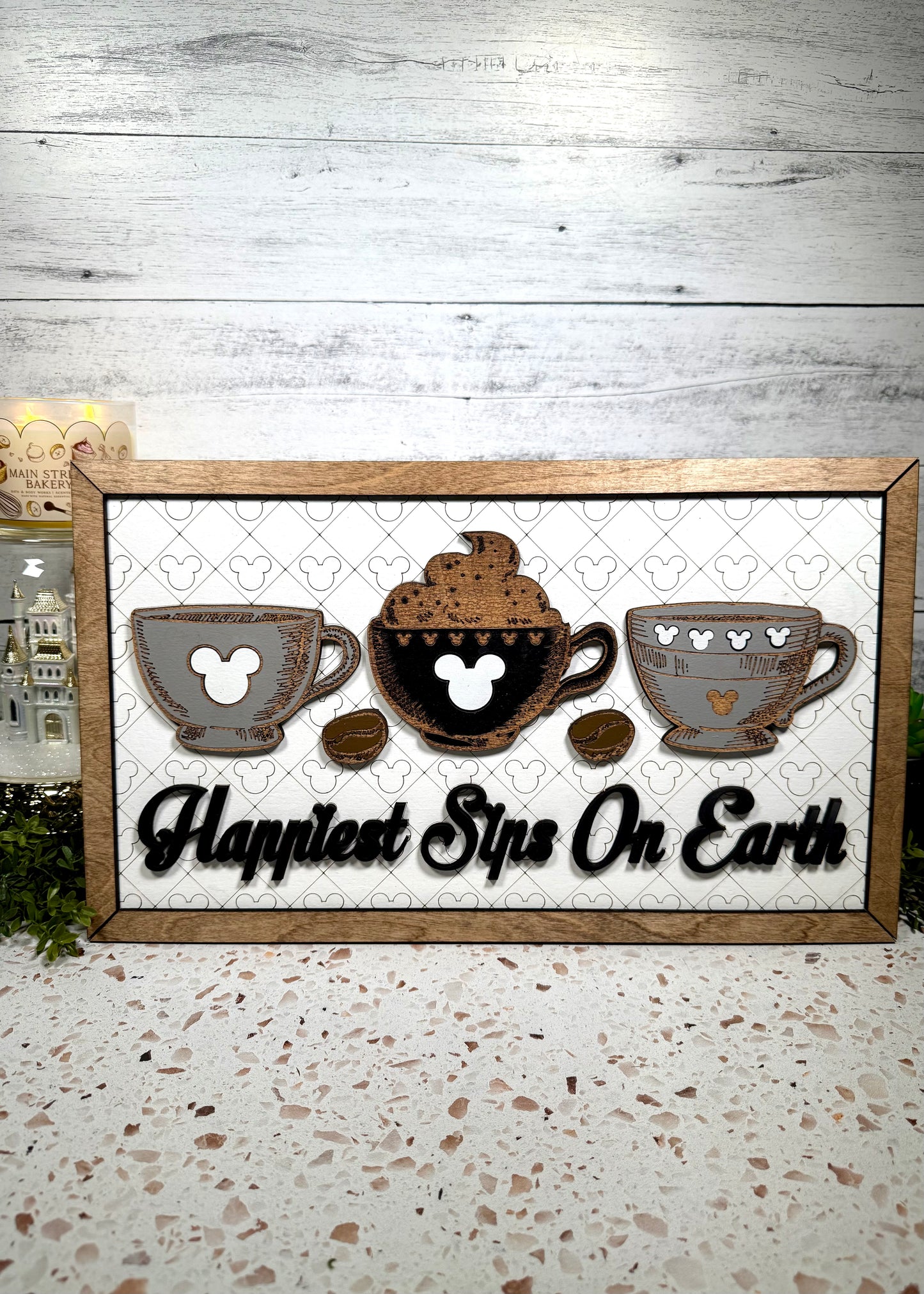 Happiest Sips Park-Inspired Framed Sign