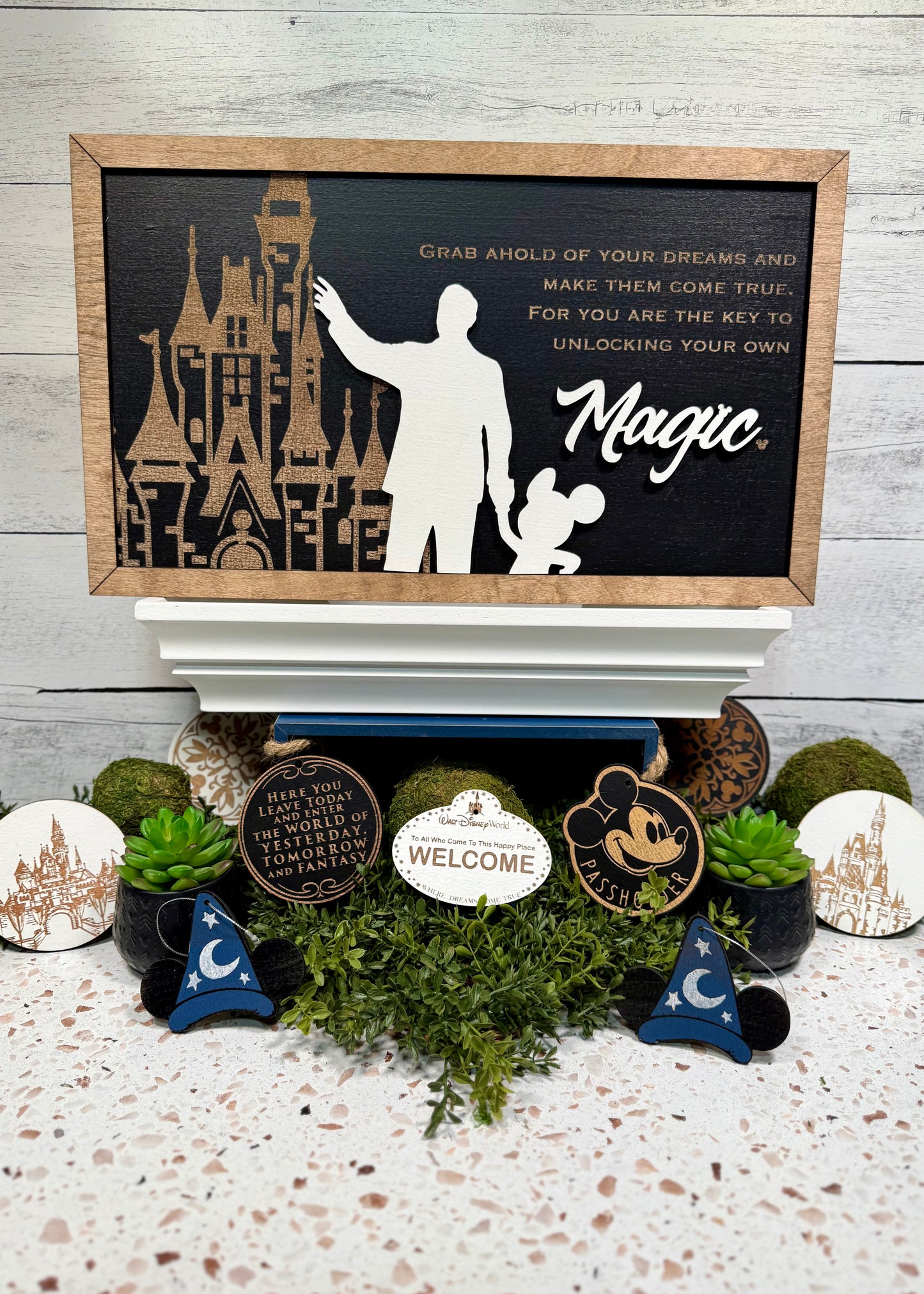 Unlocking Your Own Magic | Firework View | Park-Inspired Framed Sign