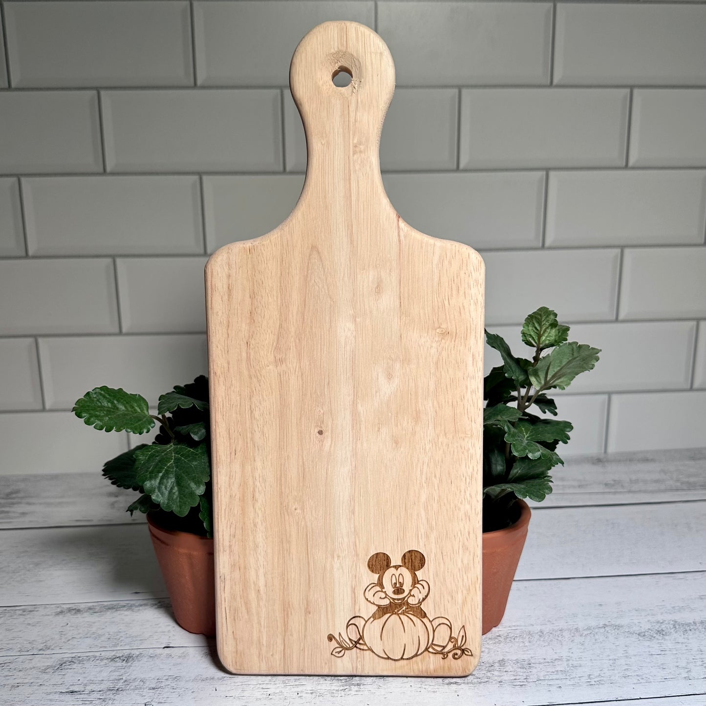 Halloween Mouse Wooden Bread / Charcuterie Cutting Board with Handle