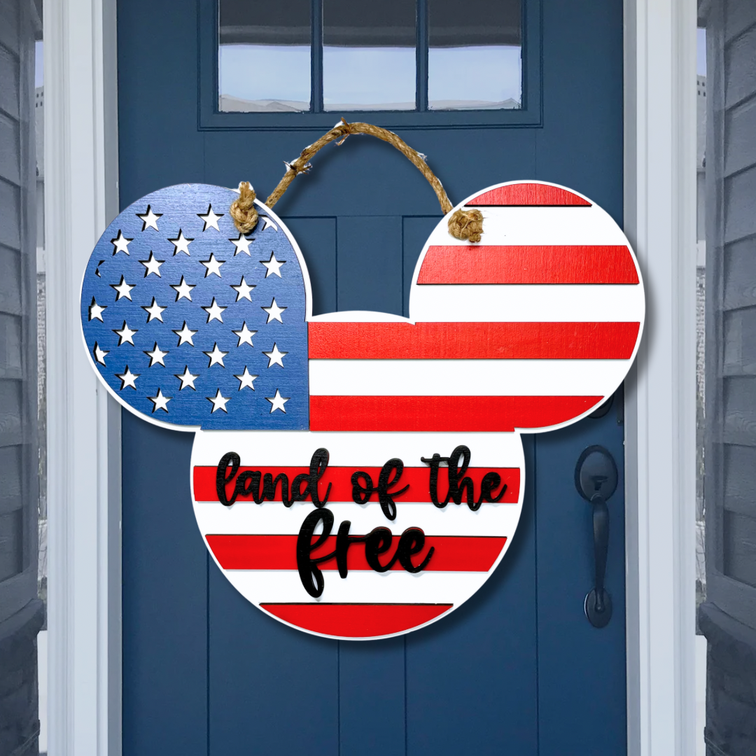 Americana Mouse Wall Sign