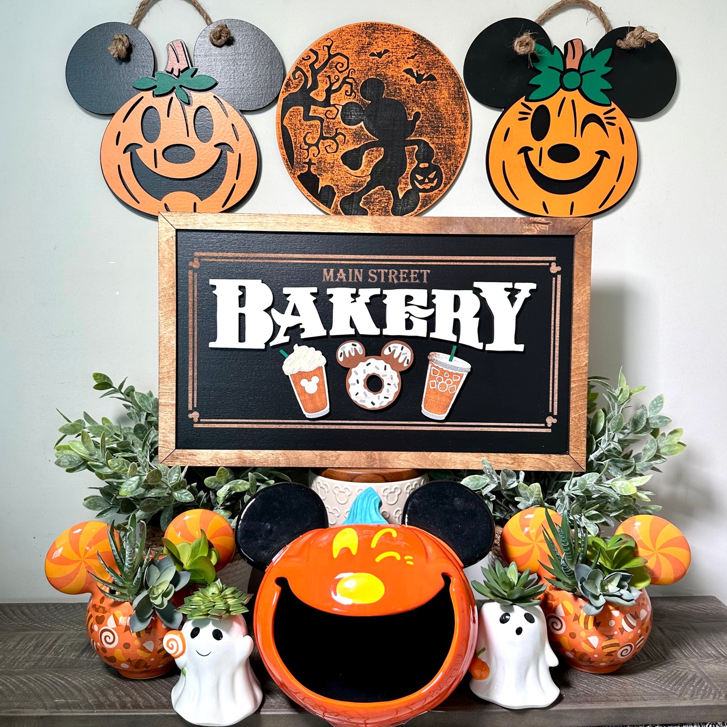 Main Street Bakery Park-Inspired Framed Sign | Blue