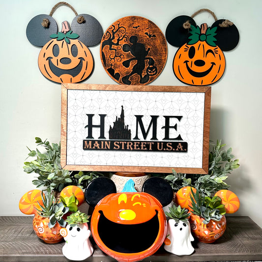 HOME | Main Street U.S.A. Park-Inspired Framed Sign