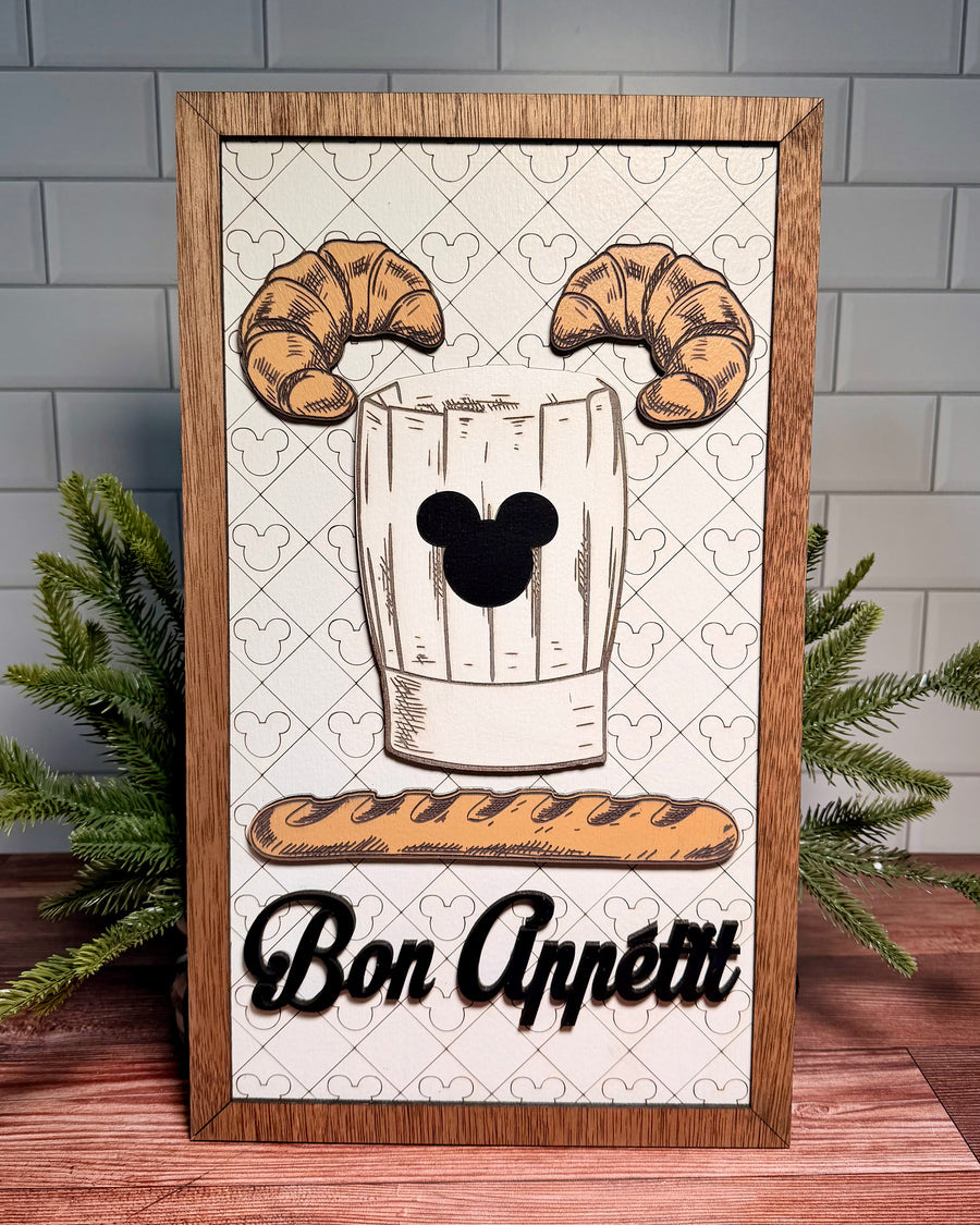 Bon Appetit | French Kitchen Park-Inspired Framed Sign