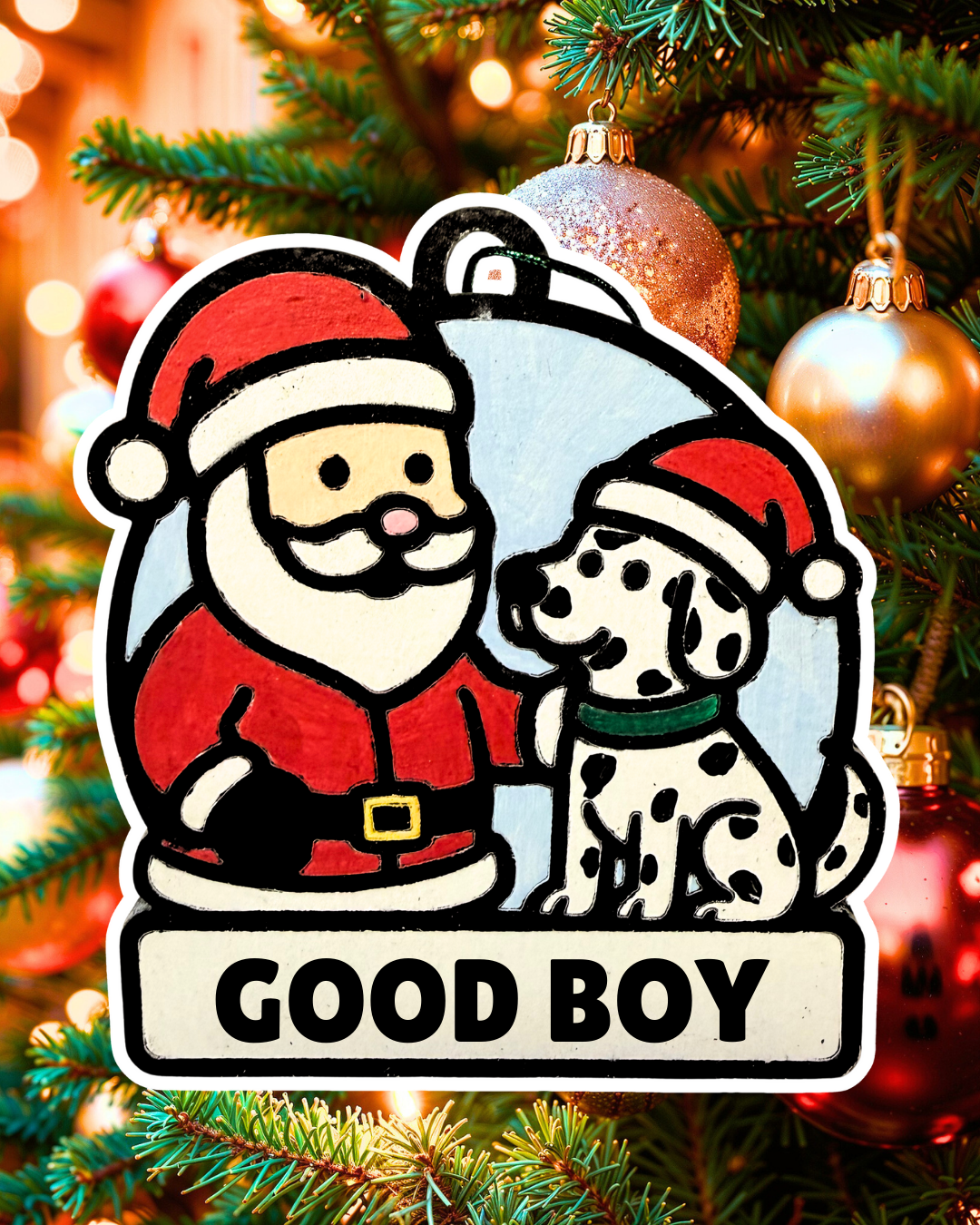 Santa and His Good Boy/Girl Dalmatian —Personalize