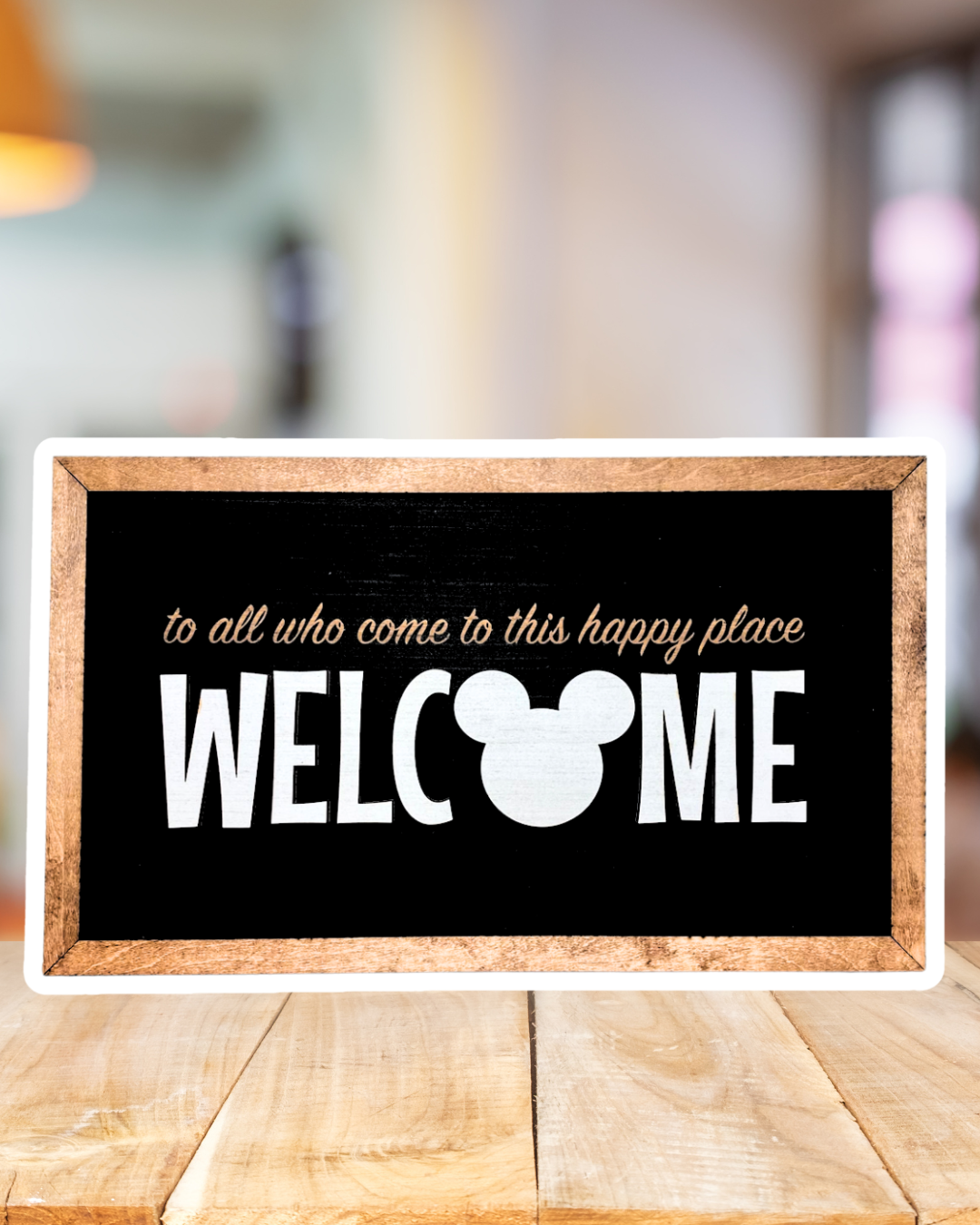 To All Who Come To This Happy Place Welcome Park-Inspired Framed Sign