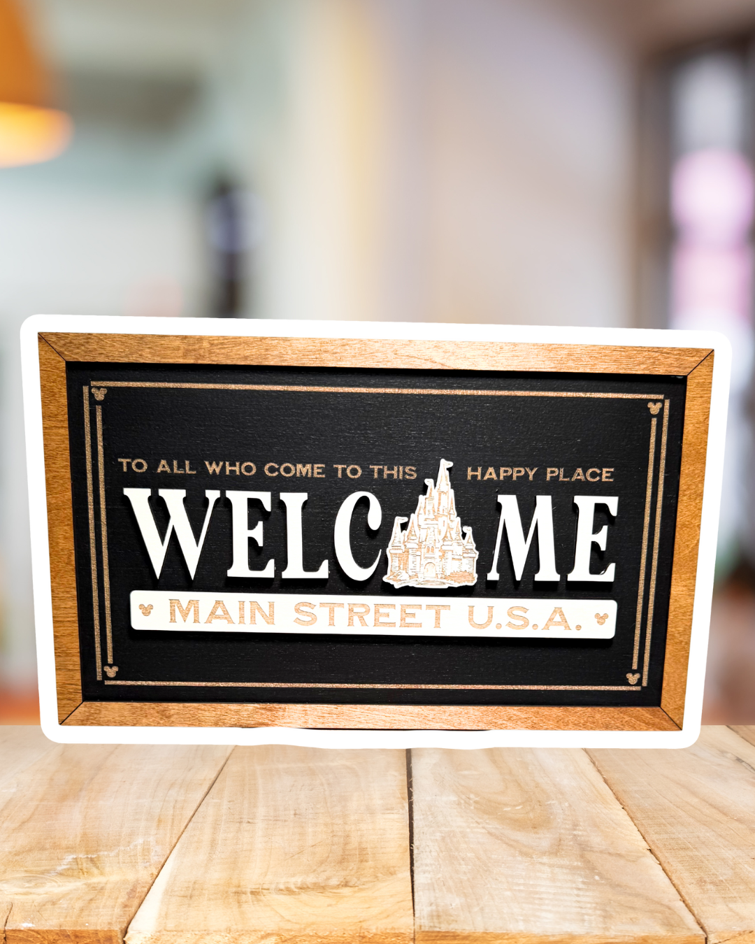 NEW Welcome Castle  Park-Inspired Framed Sign