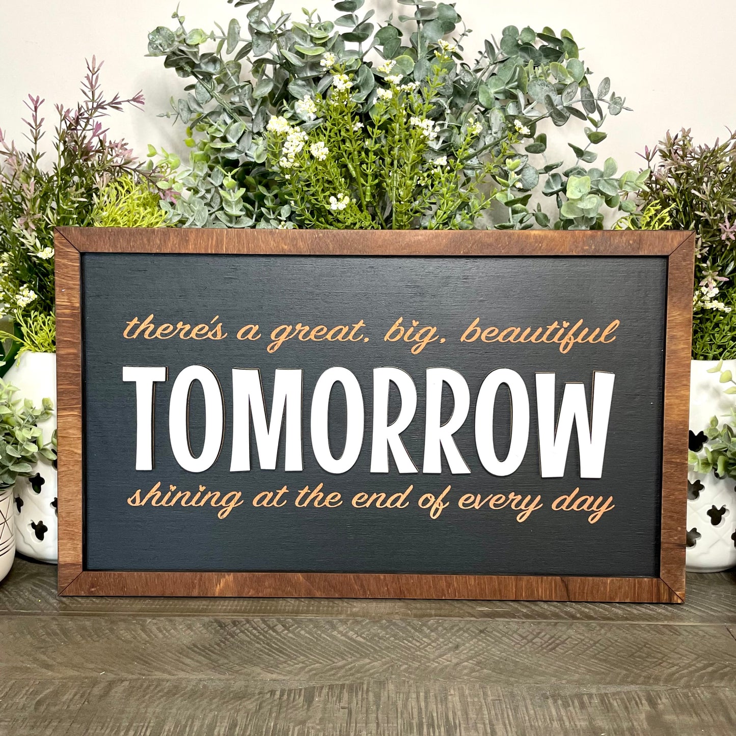Great Big Beautiful Tomorrow Horizontal Park-Inspired Framed Sign