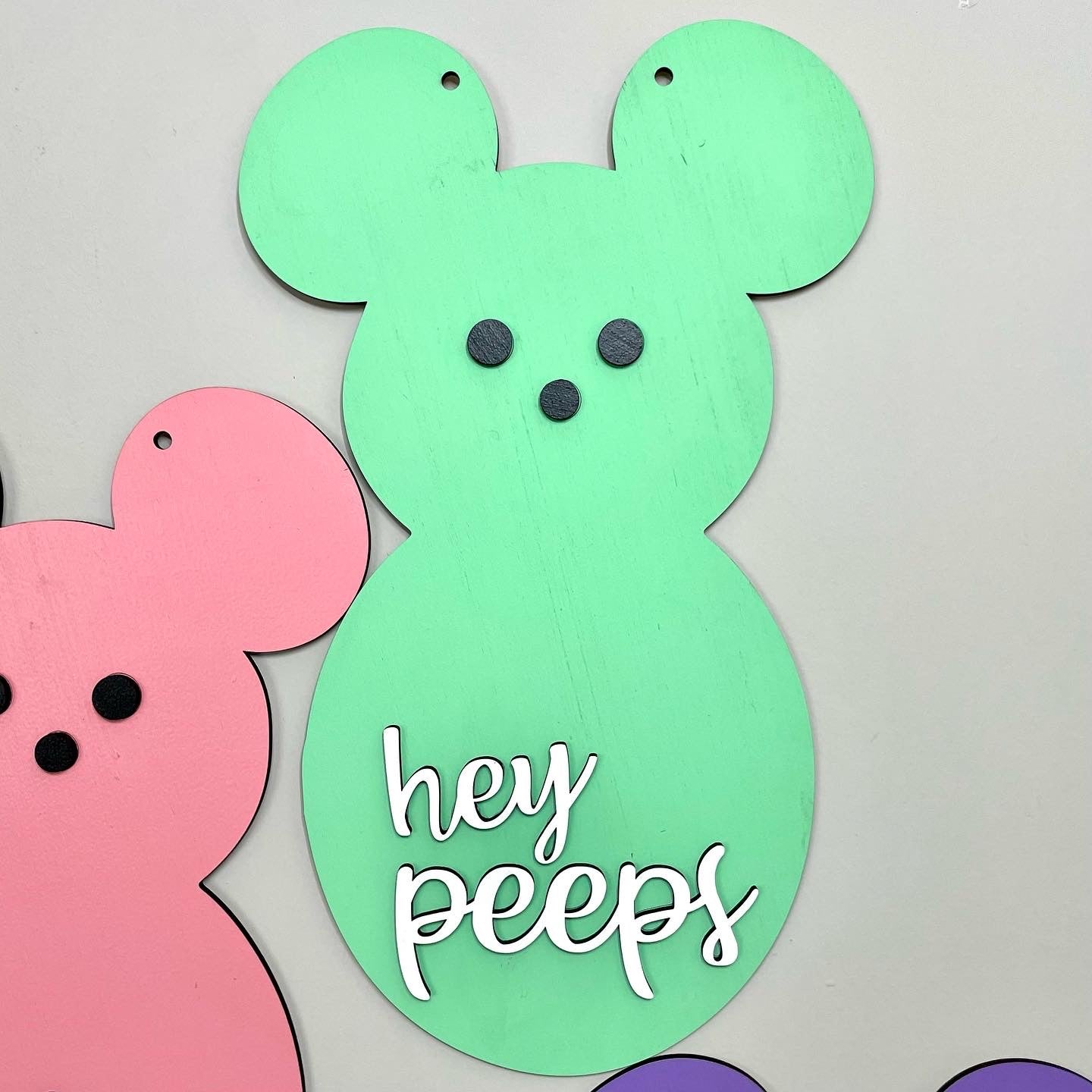 Hey Peeps - Mouse Peep Sign