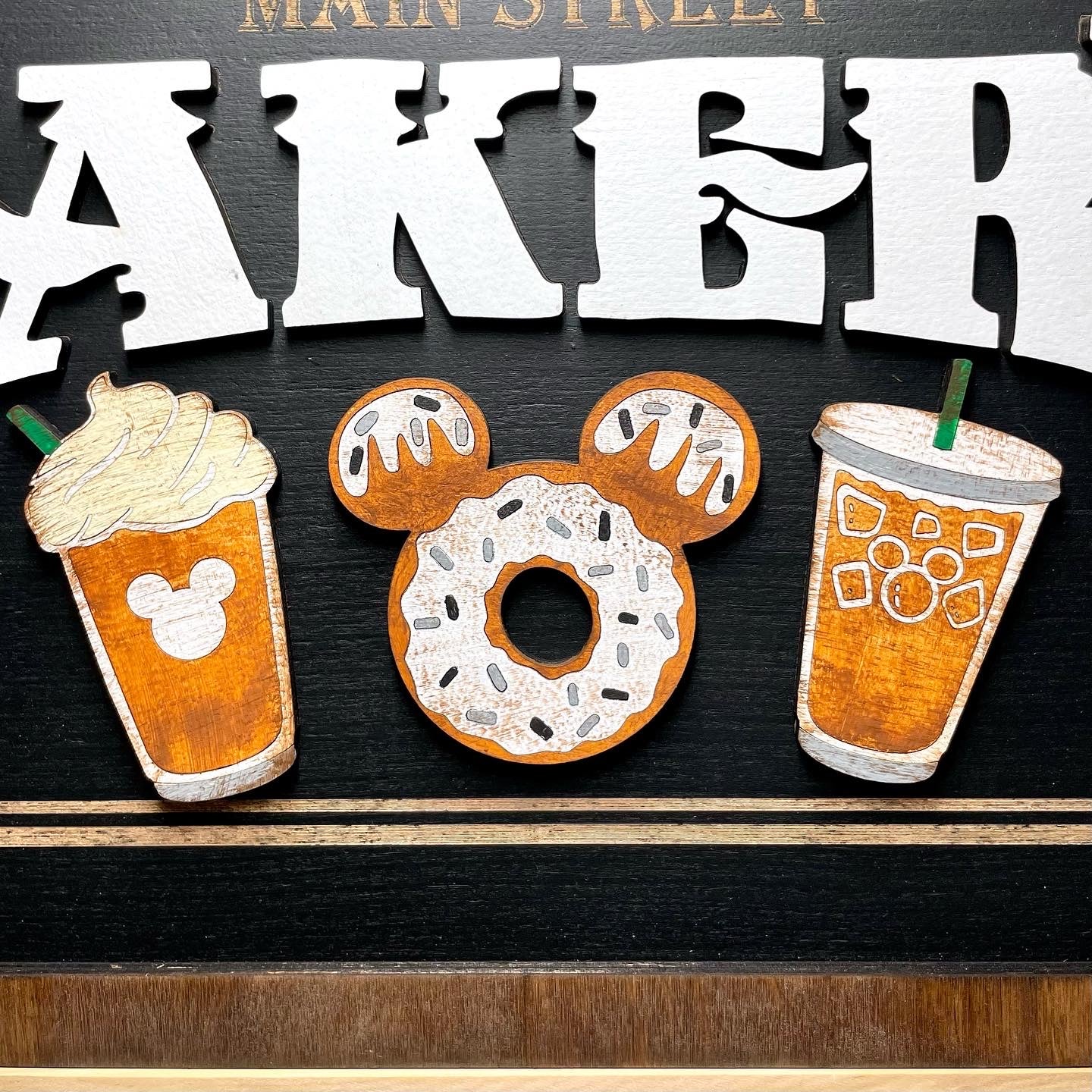 Main Street Bakery Park-Inspired Framed Sign | Blue