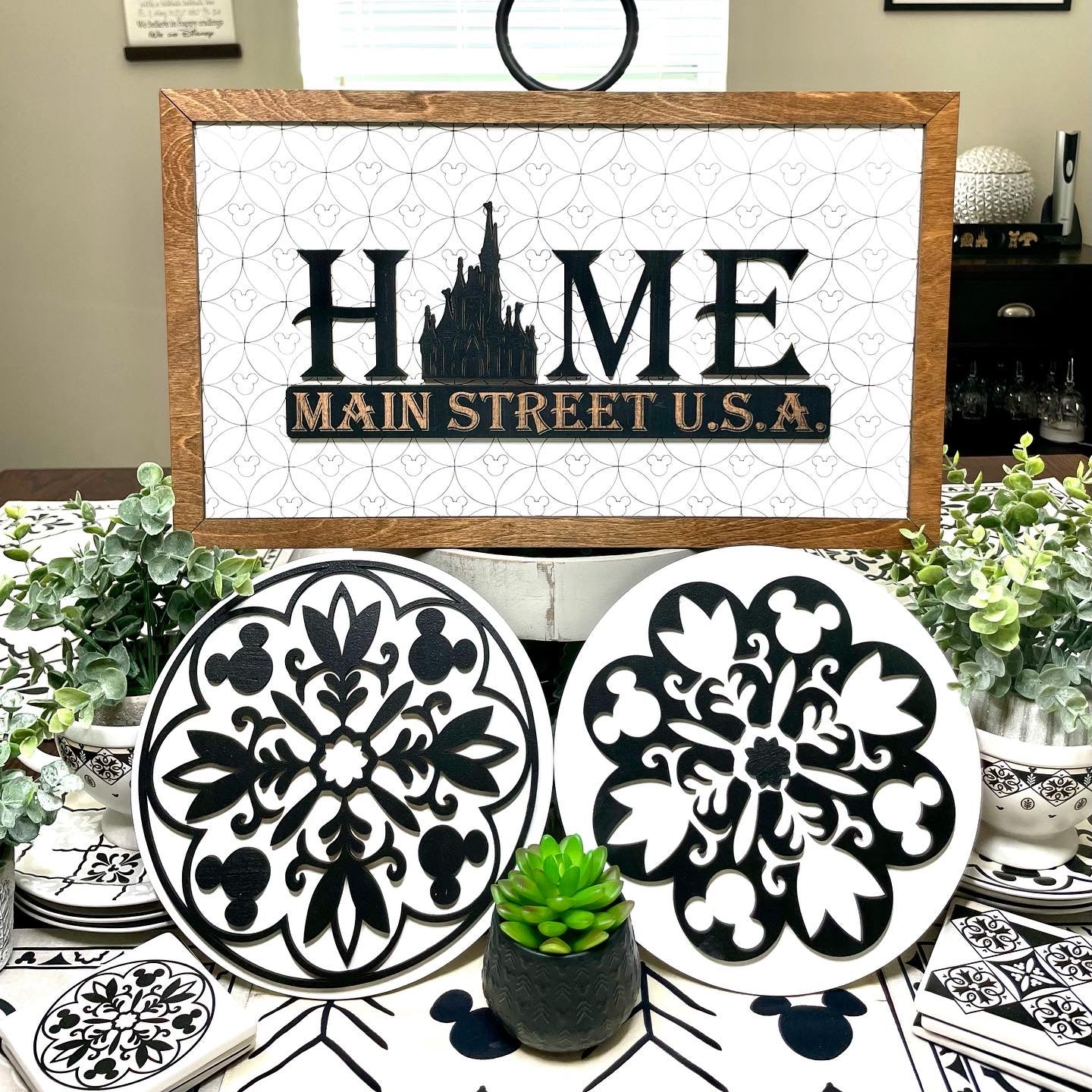 HOME | Main Street U.S.A. Park-Inspired Framed Sign
