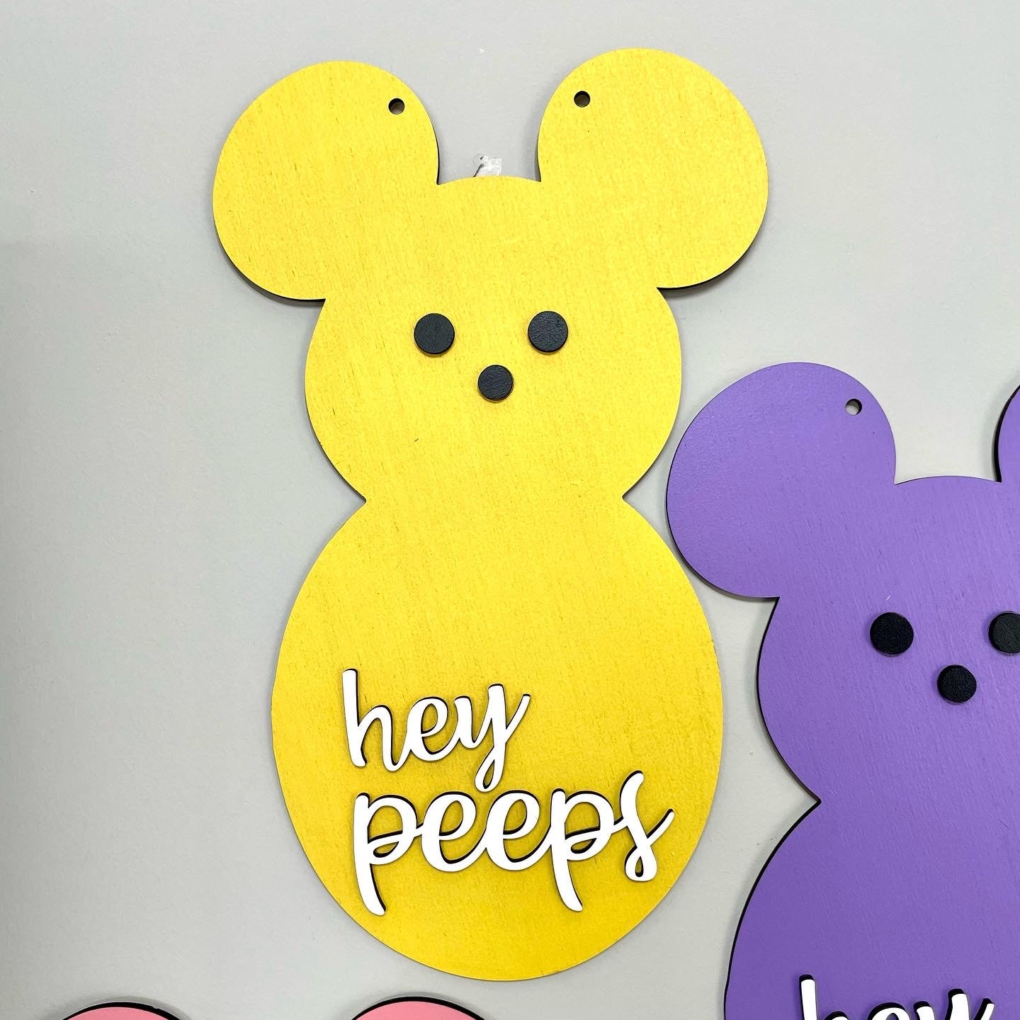 Hey Peeps - Mouse Peep Sign