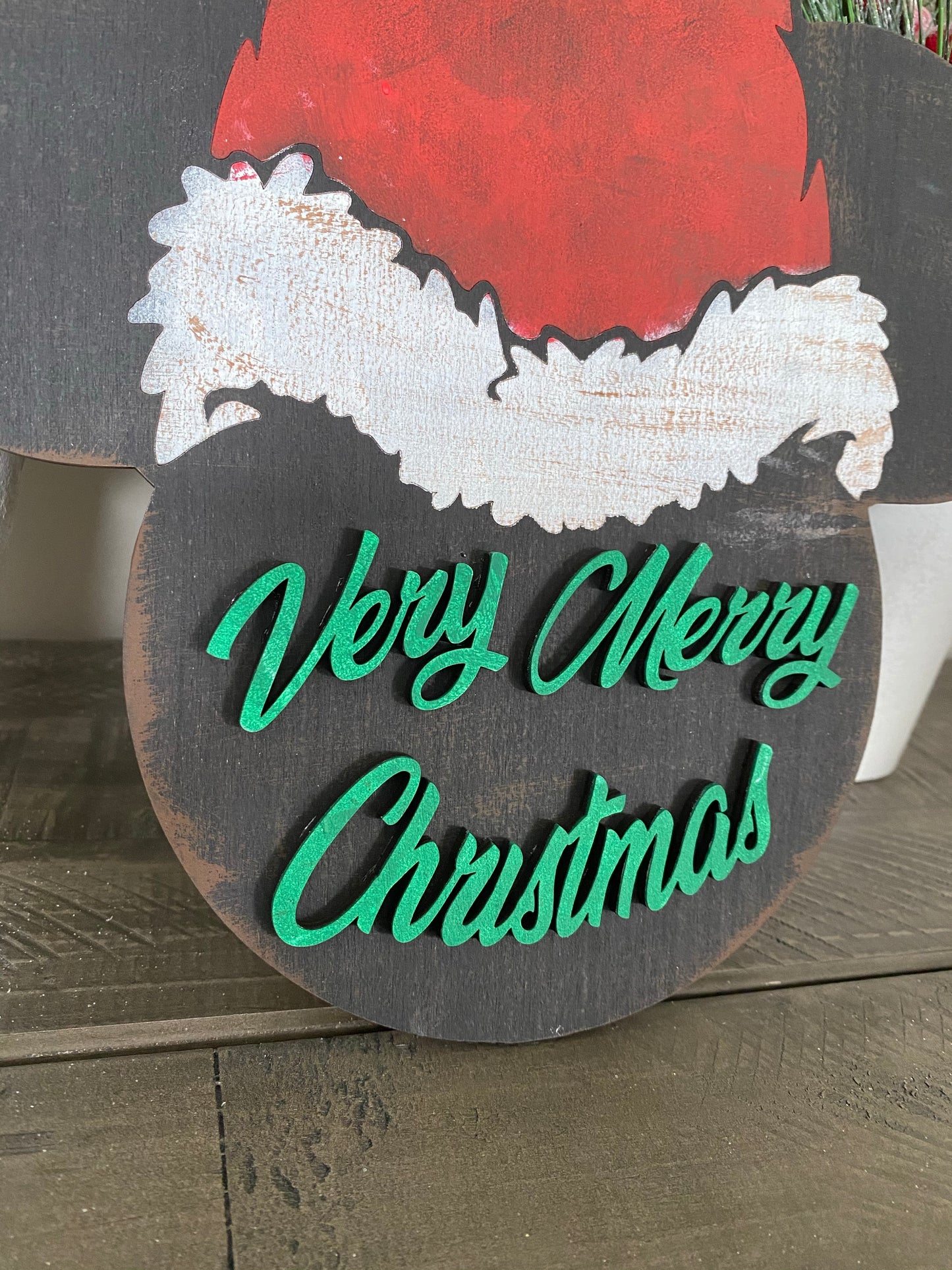 Very Merry Christmas Hat Wall Sign