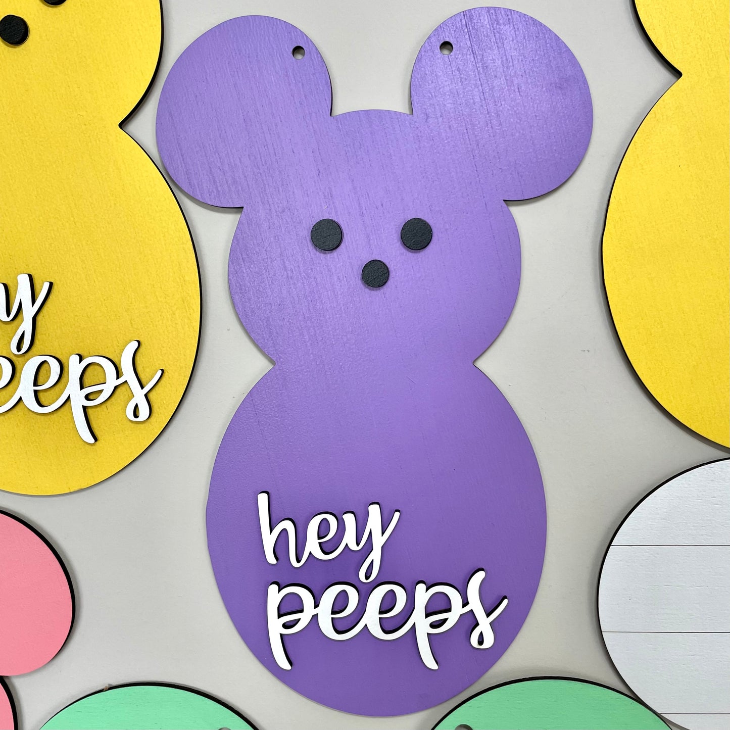 Hey Peeps - Mouse Peep Sign