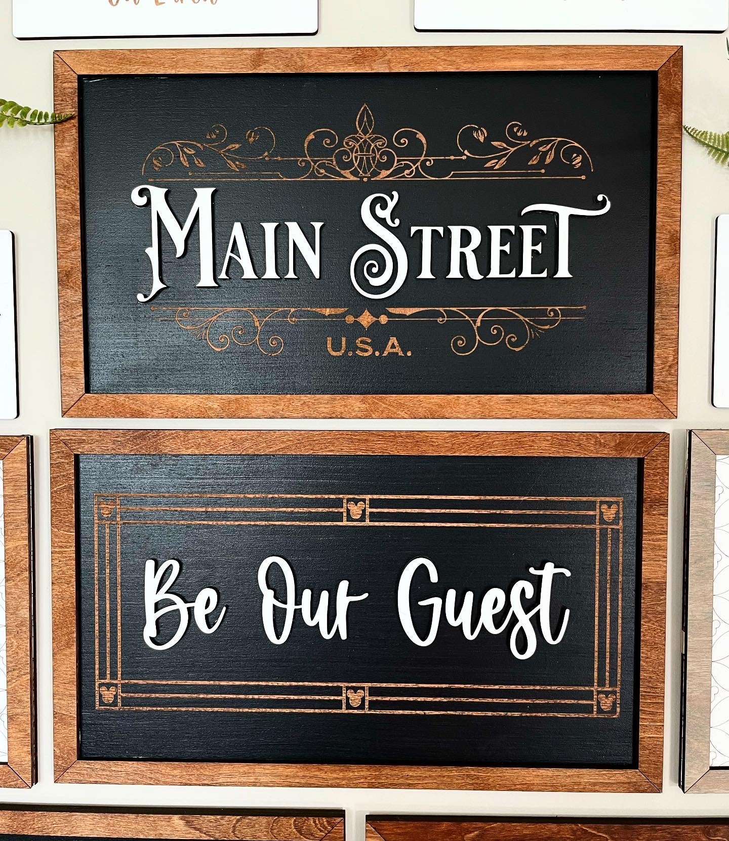 Be Our Guest Park-Inspired Framed Sign