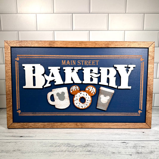 Main Street Bakery Park-Inspired Framed Sign