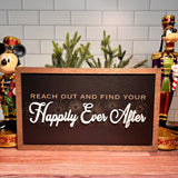 Original Happily Ever After | Castle & Fireworks Framed Sign