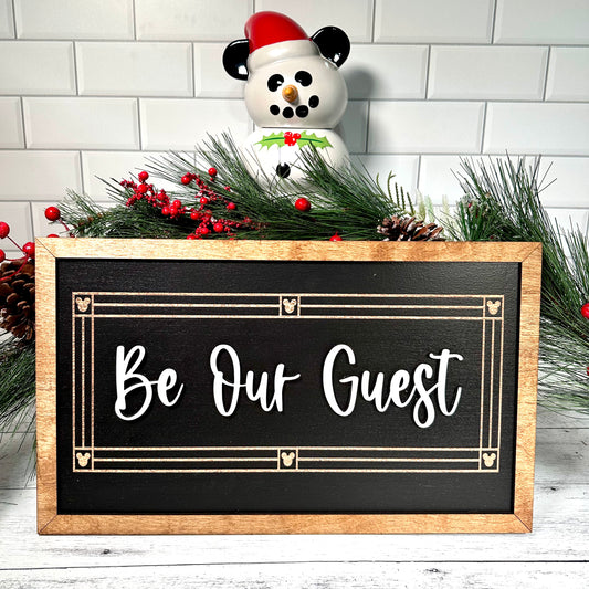 Be Our Guest Park-Inspired Framed Sign