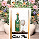 Sip Around The World | Food & Wine Festival Framed Sign
