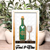 Sip Around The World | Food & Wine Festival Framed Sign