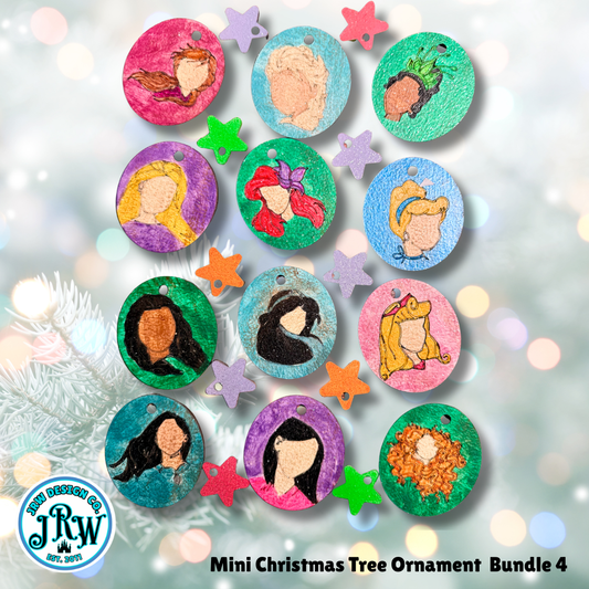 Princess Dream | Enchanted Mini Christmas Tree Kit Christmas Tree with Red Metal Base 25in